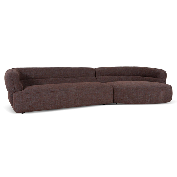 Rowe Right Chaise Sofa - Moss Brown