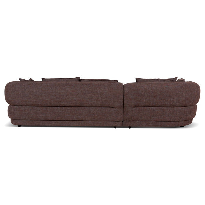 Rowe Left Chaise Sofa - Moss Brown