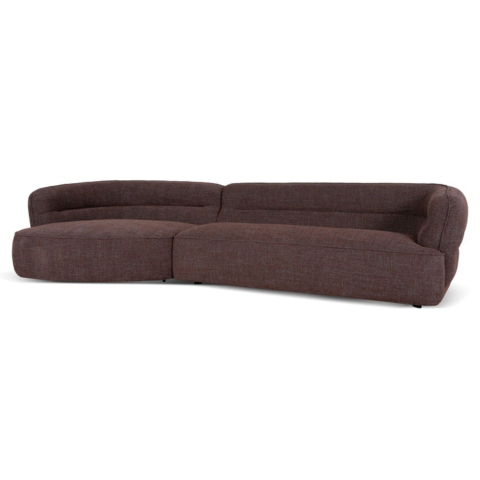 Rowe Left Chaise Sofa - Moss Brown