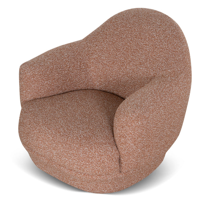 Esmora Swivel Armchair - Terracotta Brown