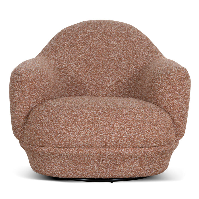 Esmora Swivel Armchair - Terracotta Brown