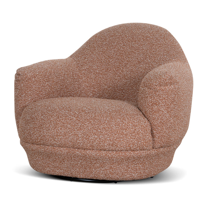 Esmora Swivel Armchair - Terracotta Brown