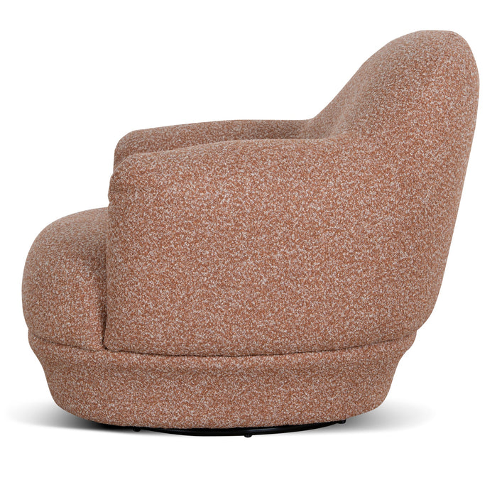 Esmora Swivel Armchair - Terracotta Brown