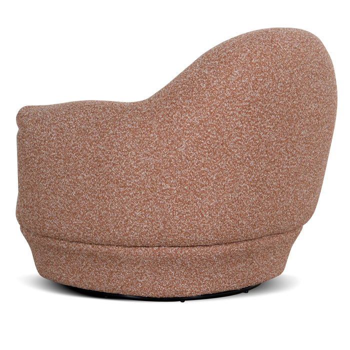 Esmora Swivel Armchair - Terracotta Brown