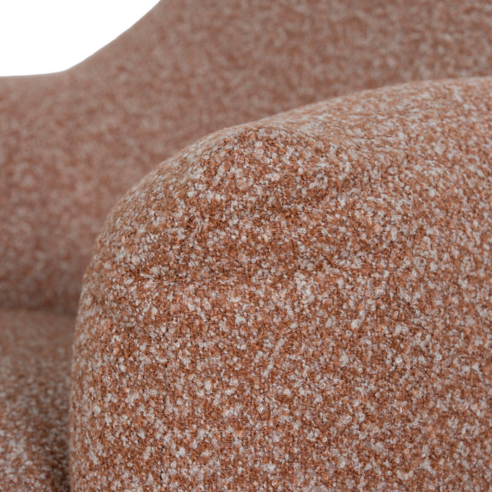 Esmora Swivel Armchair - Terracotta Brown