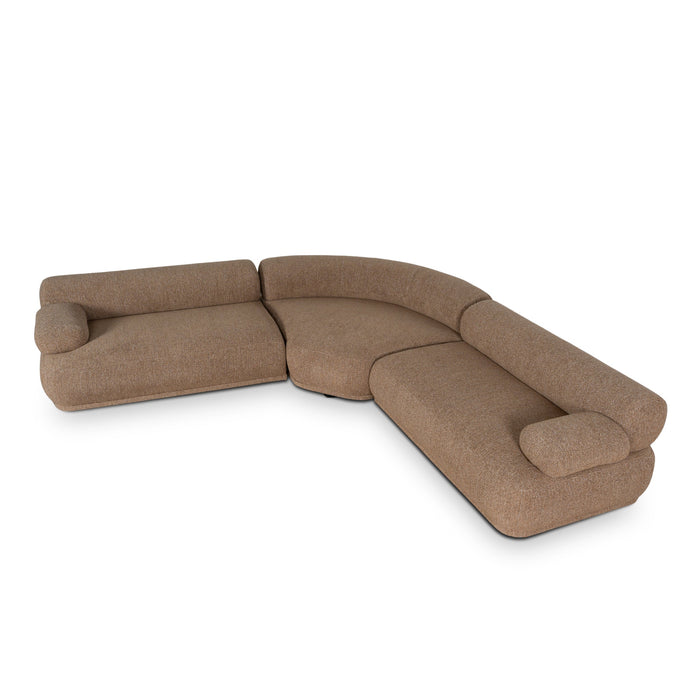 Solara Modular Corner Sofa - Almond Brown