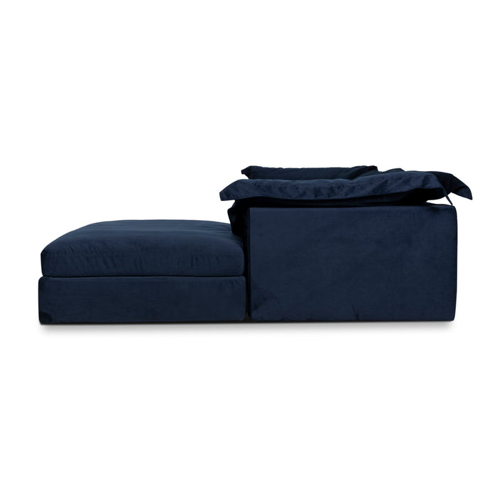 Daniyal 3 Seater Chaise Sofa - Navy Blue