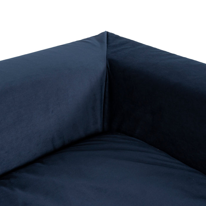 Daniyal 3 Seater Chaise Sofa - Navy Blue