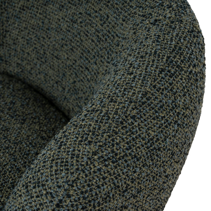 Odin Fabric Swivel Armchair - Dusky Green