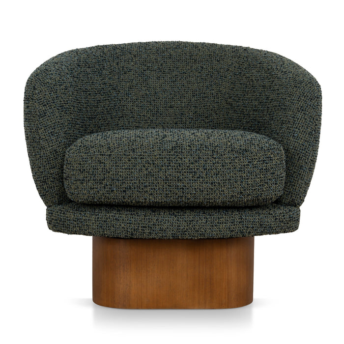 Odin Fabric Swivel Armchair - Dusky Green