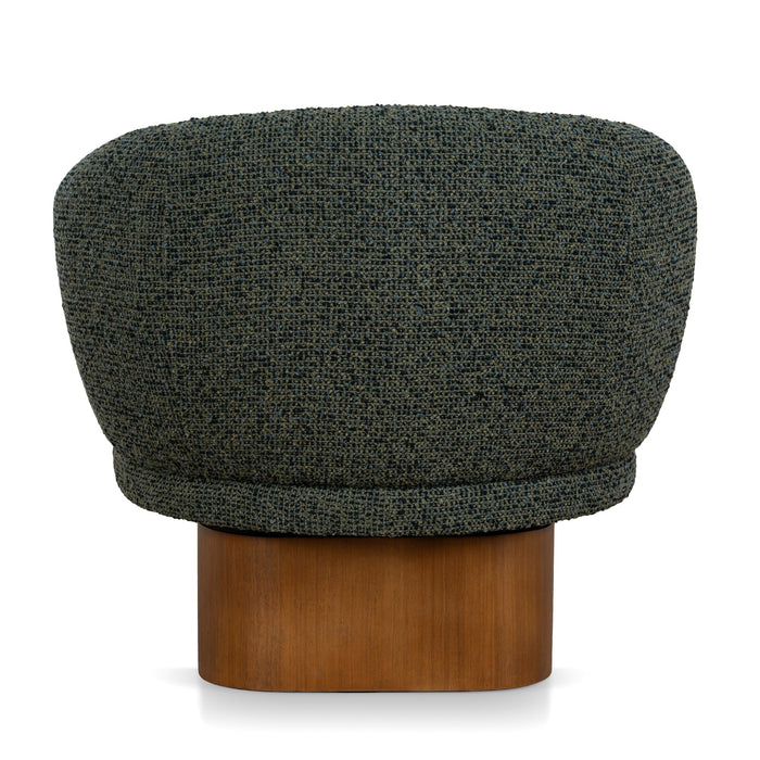 Odin Fabric Swivel Armchair - Dusky Green