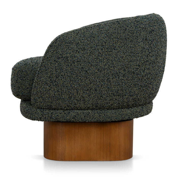 Odin Fabric Swivel Armchair - Dusky Green