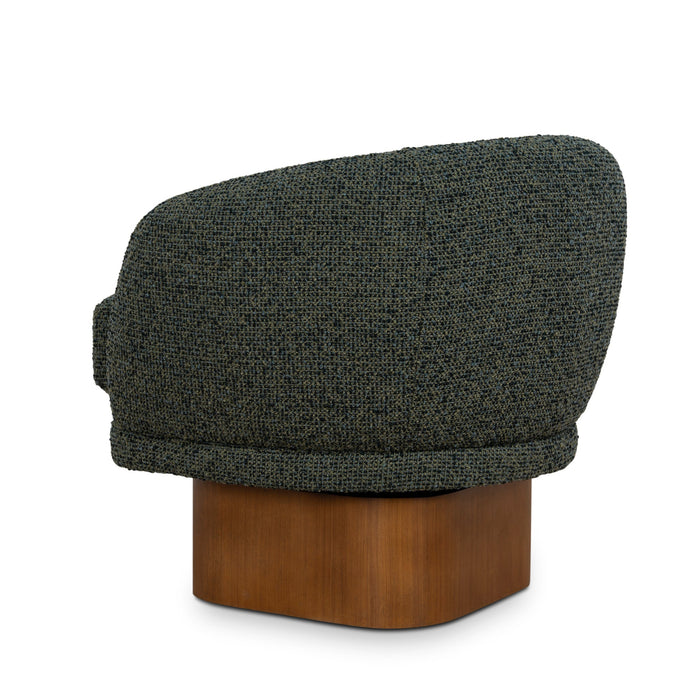 Odin Fabric Swivel Armchair - Dusky Green