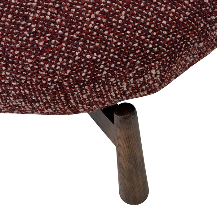 Eliska Fabric Lounge Chair - Autumn Red