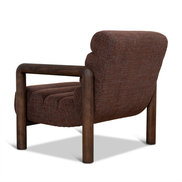 Doretta Fabric Lounge Chair - Moss Brown
