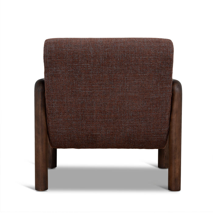 Doretta Fabric Lounge Chair - Moss Brown