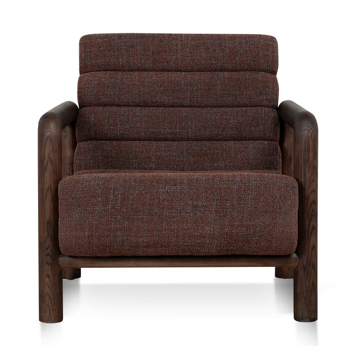 Doretta Fabric Lounge Chair - Moss Brown