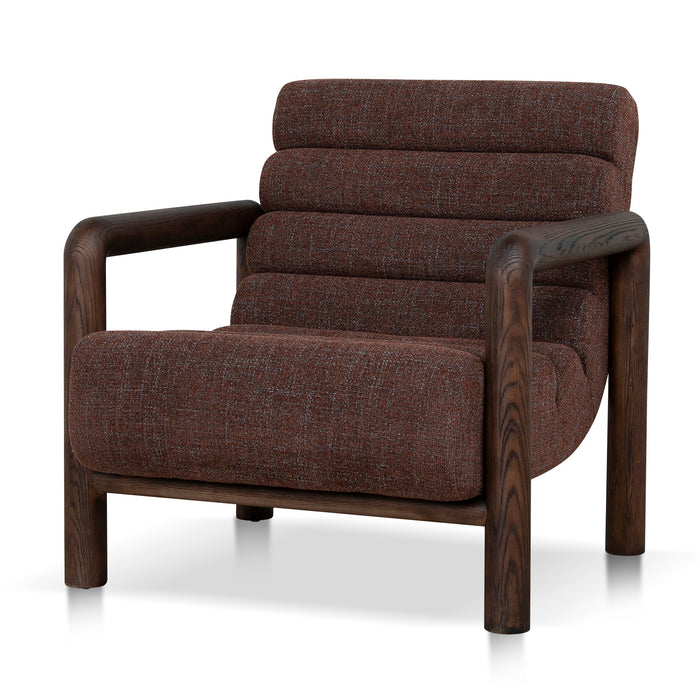 Doretta Fabric Lounge Chair - Moss Brown