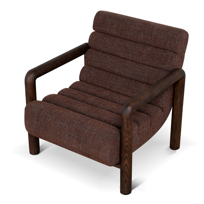 Doretta Fabric Lounge Chair - Moss Brown