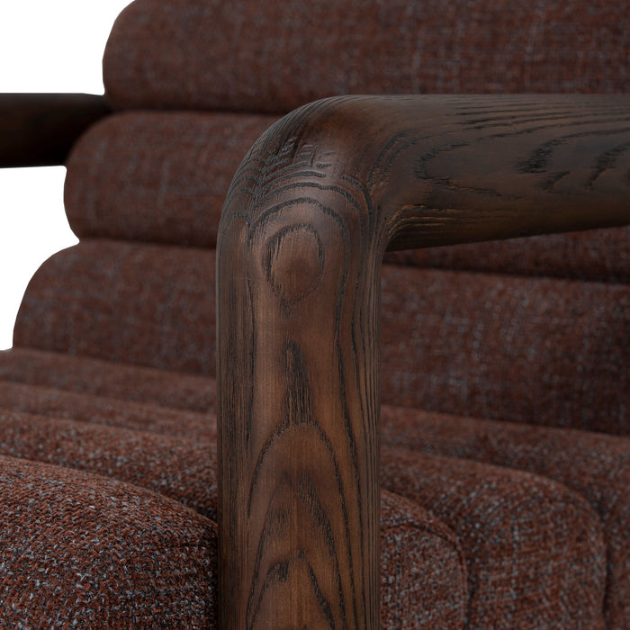 Doretta Fabric Lounge Chair - Moss Brown