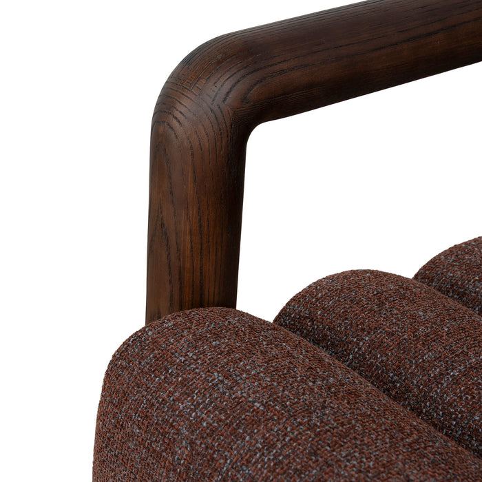Doretta Fabric Lounge Chair - Moss Brown