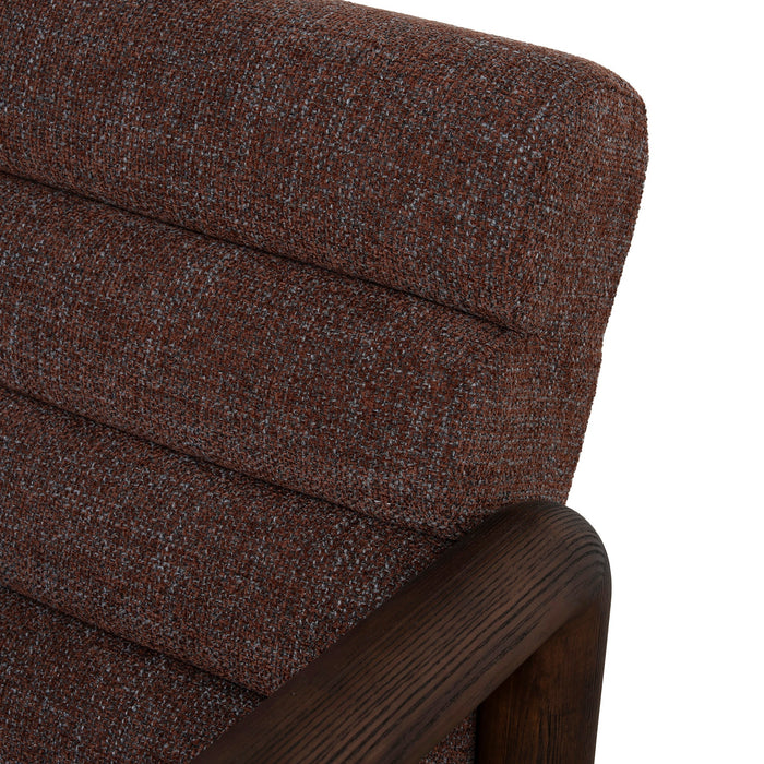 Doretta Fabric Lounge Chair - Moss Brown