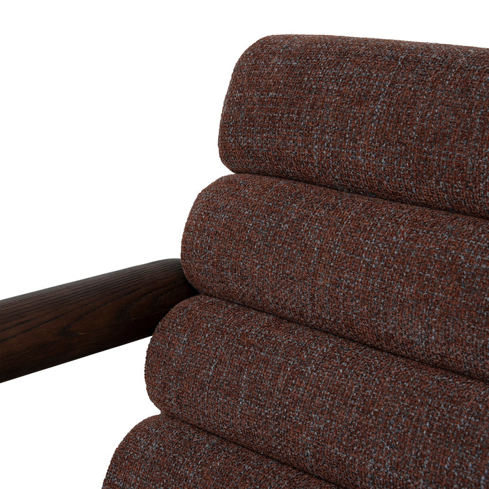 Doretta Fabric Lounge Chair - Moss Brown