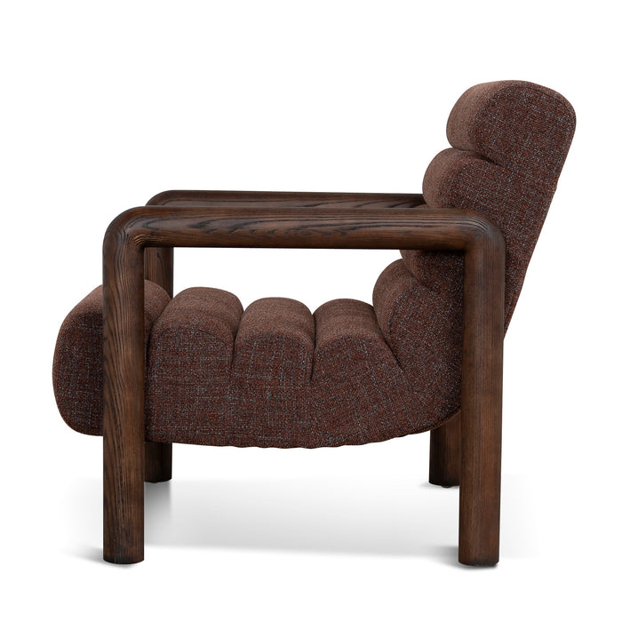 Doretta Fabric Lounge Chair - Moss Brown