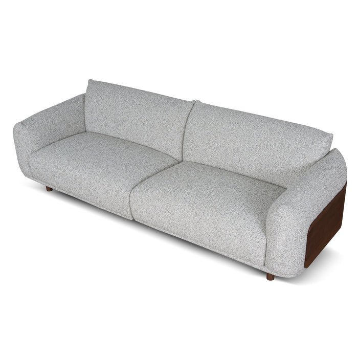 Prisha 3 Seater Sofa - Noah Silver Lining