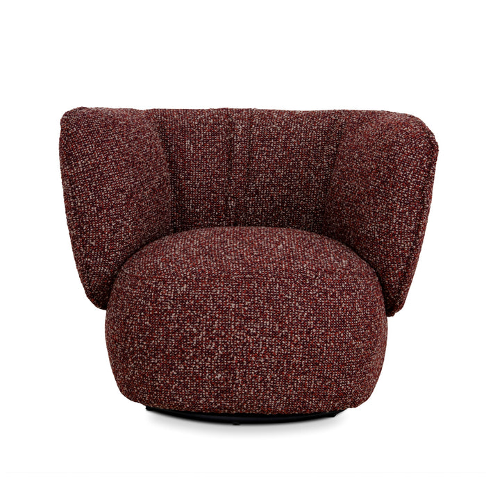 Amara Swivel Armchair - Autumn Red