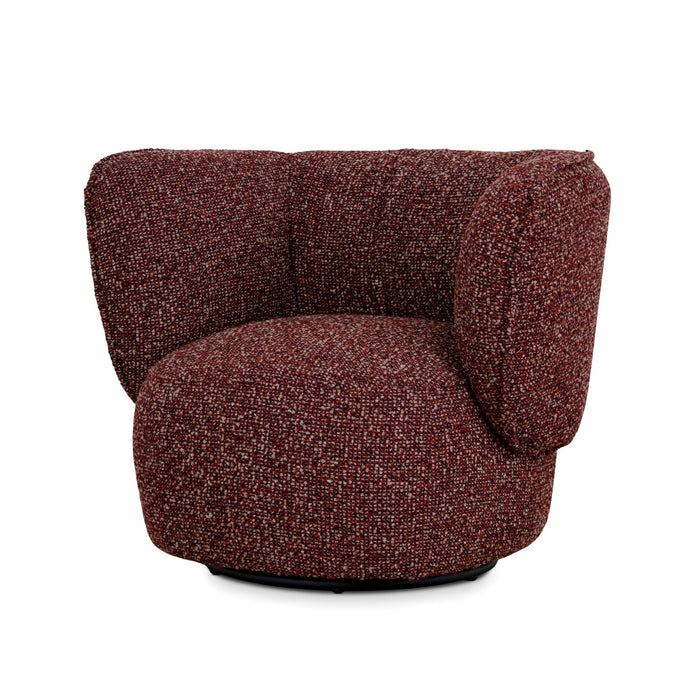 Amara Swivel Armchair - Autumn Red