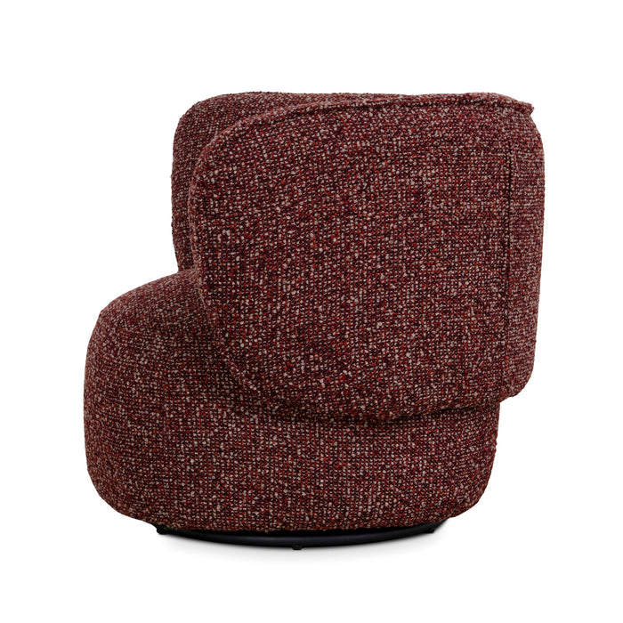 Amara Swivel Armchair - Autumn Red