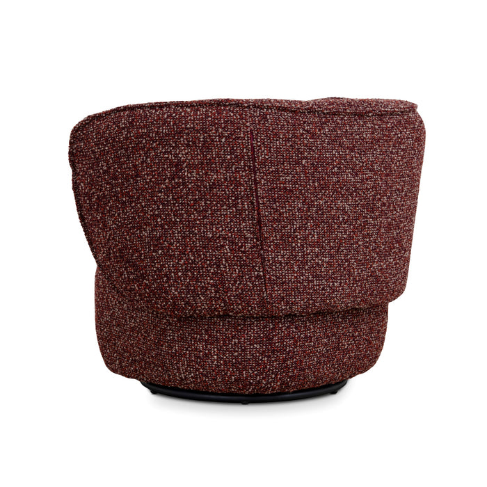 Amara Swivel Armchair - Autumn Red