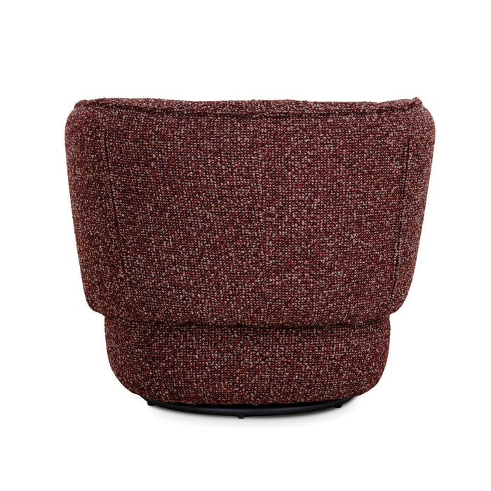 Amara Swivel Armchair - Autumn Red