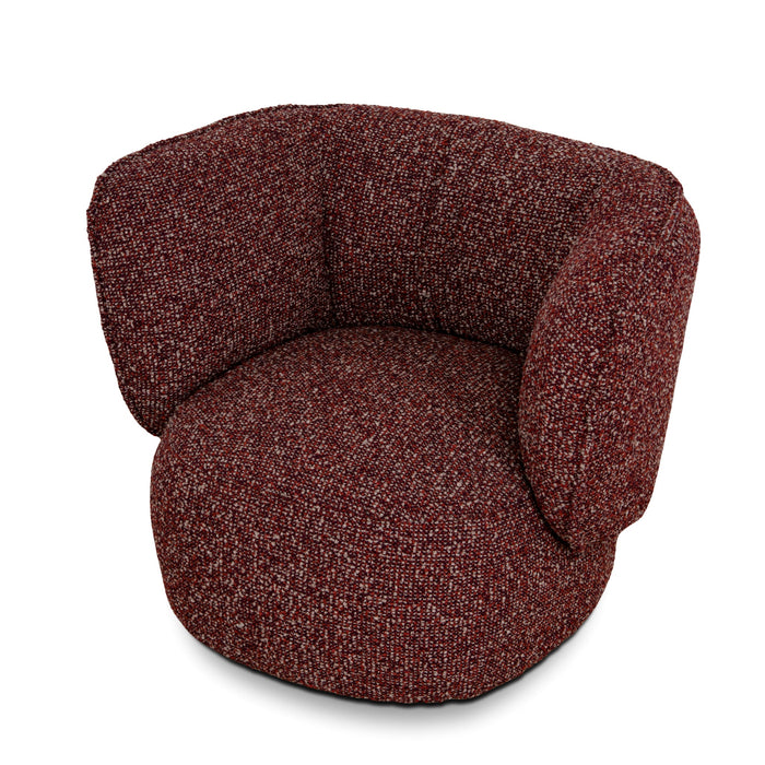 Amara Swivel Armchair - Autumn Red