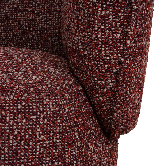 Amara Swivel Armchair - Autumn Red
