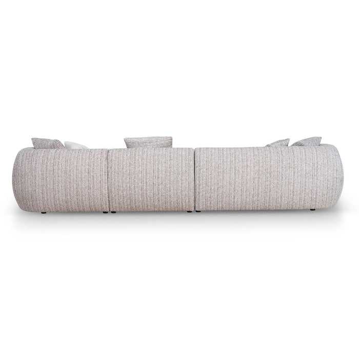 4 Seater Right Chaise Sofa - Plush Spec Brown