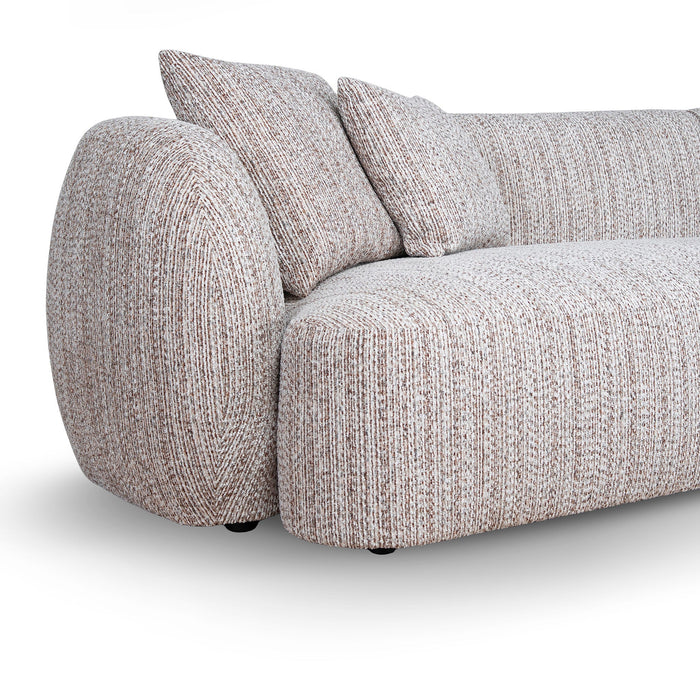 4 Seater Right Chaise Sofa - Plush Spec Brown