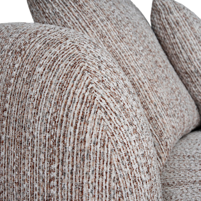 4 Seater Right Chaise Sofa - Plush Spec Brown