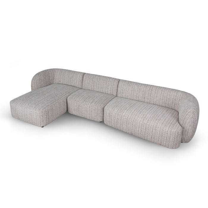Ravello 4 Seater Left Chaise Sofa - Plush Spec Brown