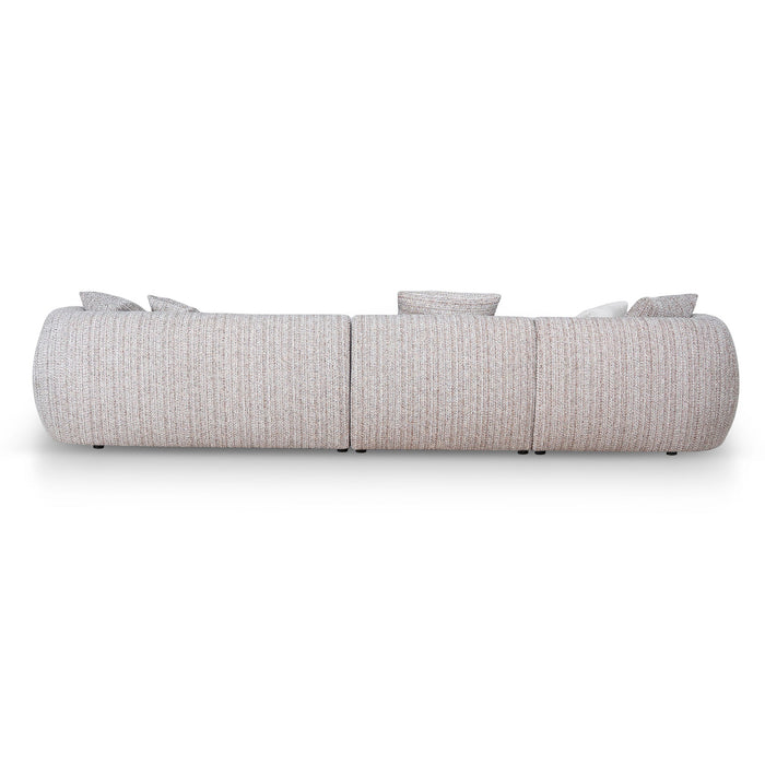 Ravello 4 Seater Left Chaise Sofa - Plush Spec Brown