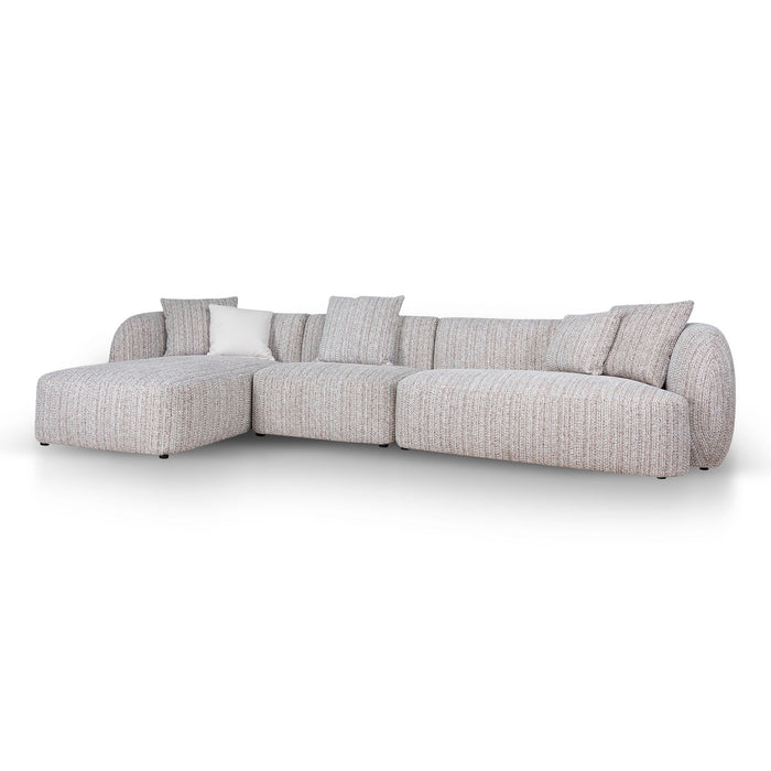 Ravello 4 Seater Left Chaise Sofa - Plush Spec Brown