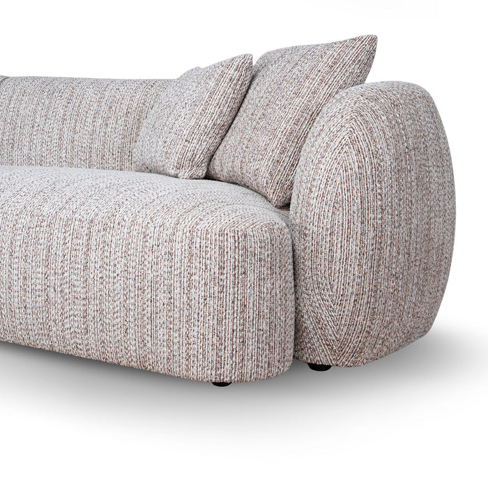Ravello 4 Seater Left Chaise Sofa - Plush Spec Brown
