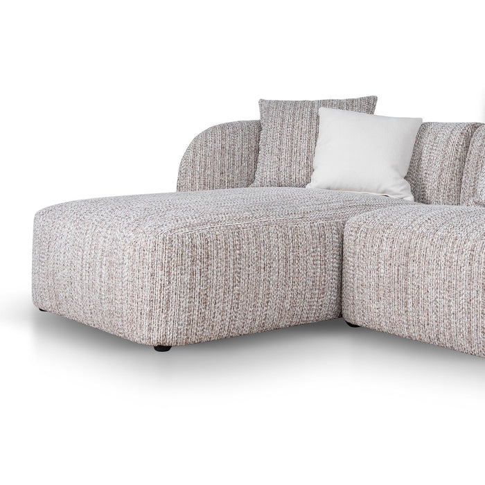 Ravello 4 Seater Left Chaise Sofa - Plush Spec Brown