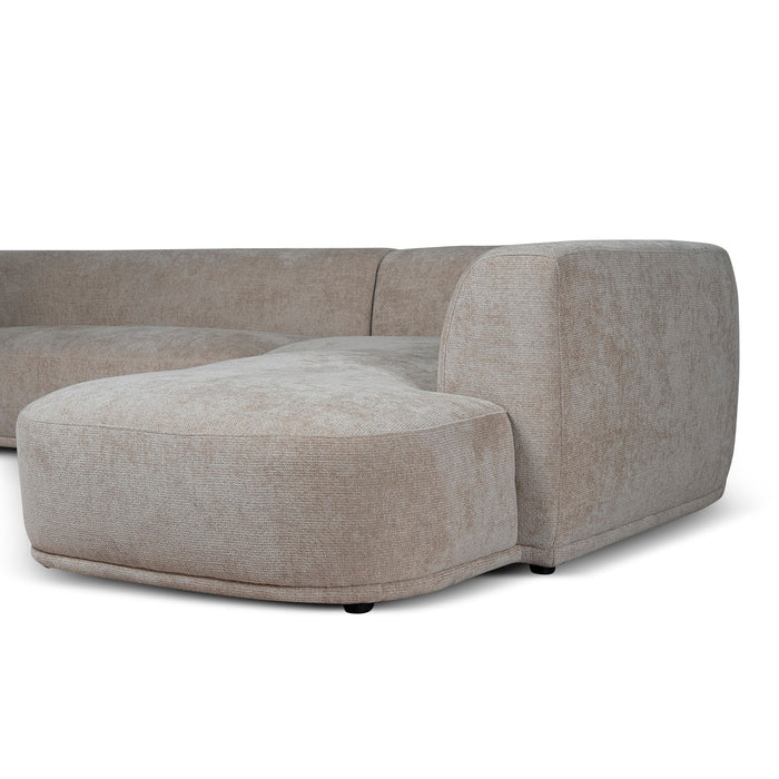 Cavallo 4 Seater Right Chaise Sofa - Lila Beige
