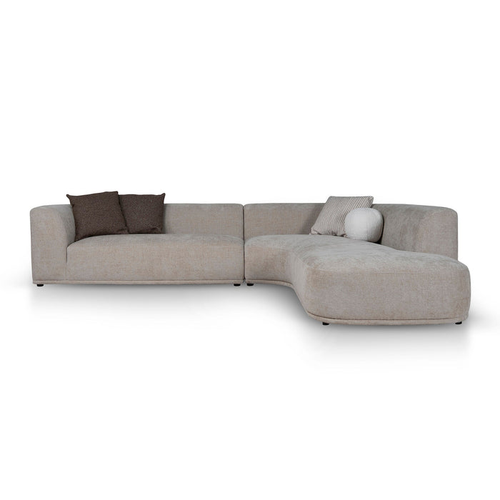 Cavallo 4 Seater Right Chaise Sofa - Lila Beige