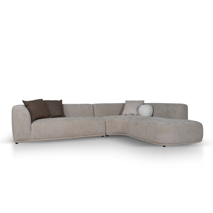 Cavallo 4 Seater Right Chaise Sofa - Lila Beige