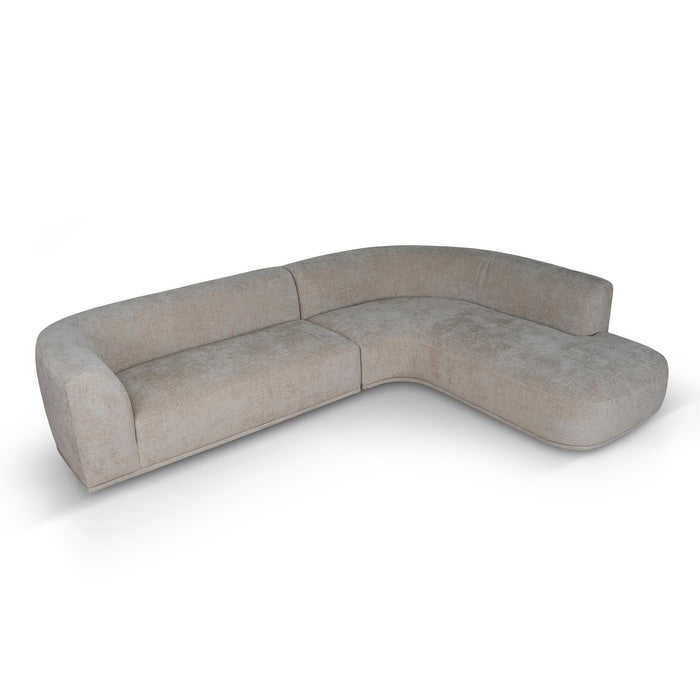 Cavallo 4 Seater Right Chaise Sofa - Lila Beige