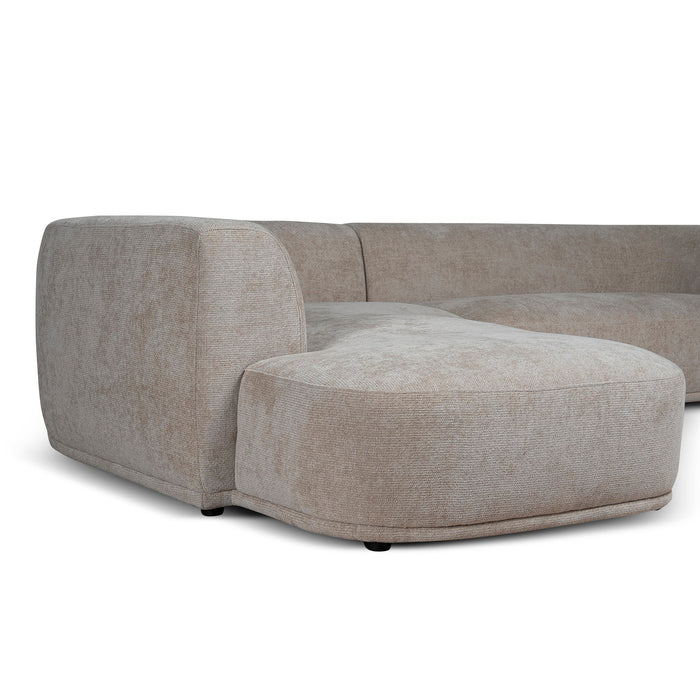 Cavallo 4 Seater Left Chaise Sofa - Lila Beige