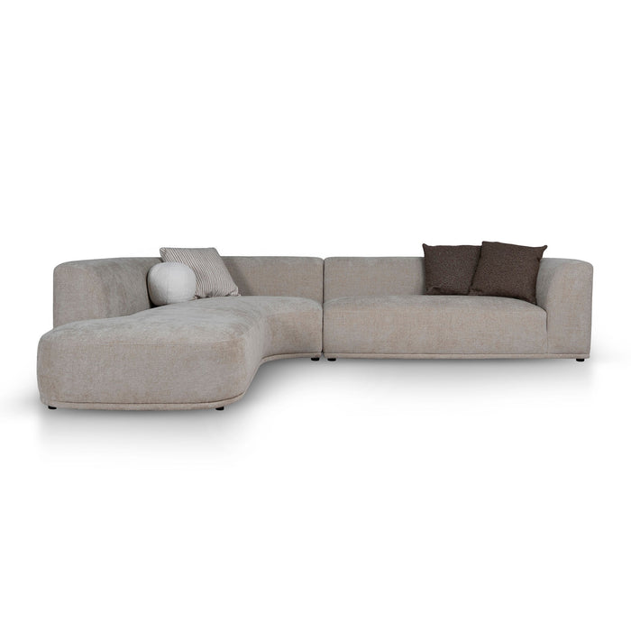 Cavallo 4 Seater Left Chaise Sofa - Lila Beige